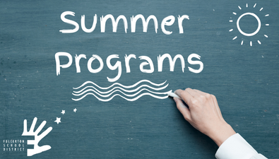  Summer Programs written on chalkboard